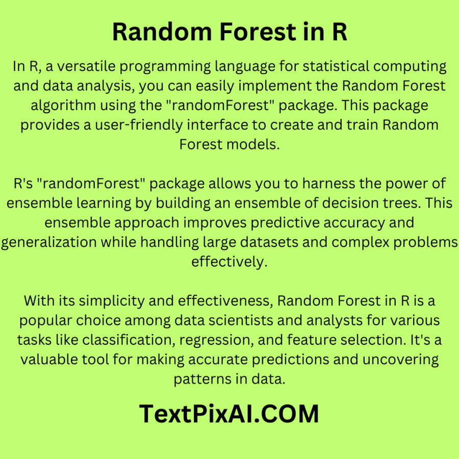 Random Forest in R: A Comprehensive Guide for Effective Machine Learning